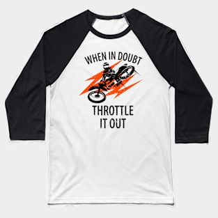 Motocross Biker Freestyle Stunt Baseball T-Shirt